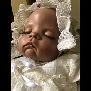 boots Tyner Sugar Britches bisque Life size/weight baby doll christening dress